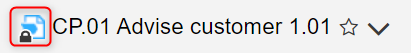 A lock symbol can be seen next to the object icon